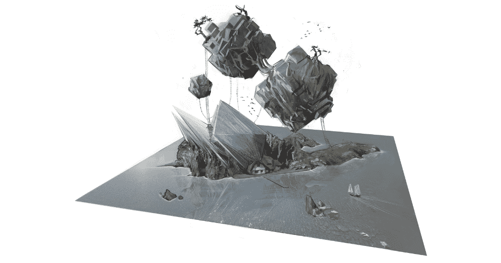 floating quarry concept sketch