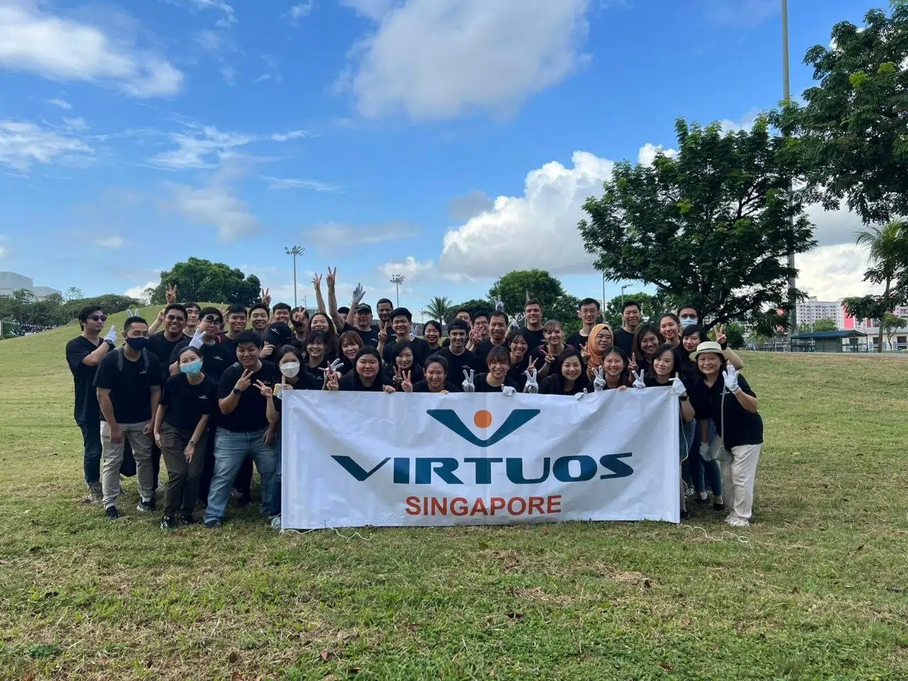 Our team in Singapore before setting out to plant trees 